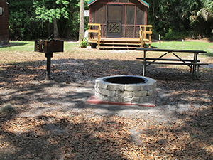 Cabin Grilling Area & Fire Pit